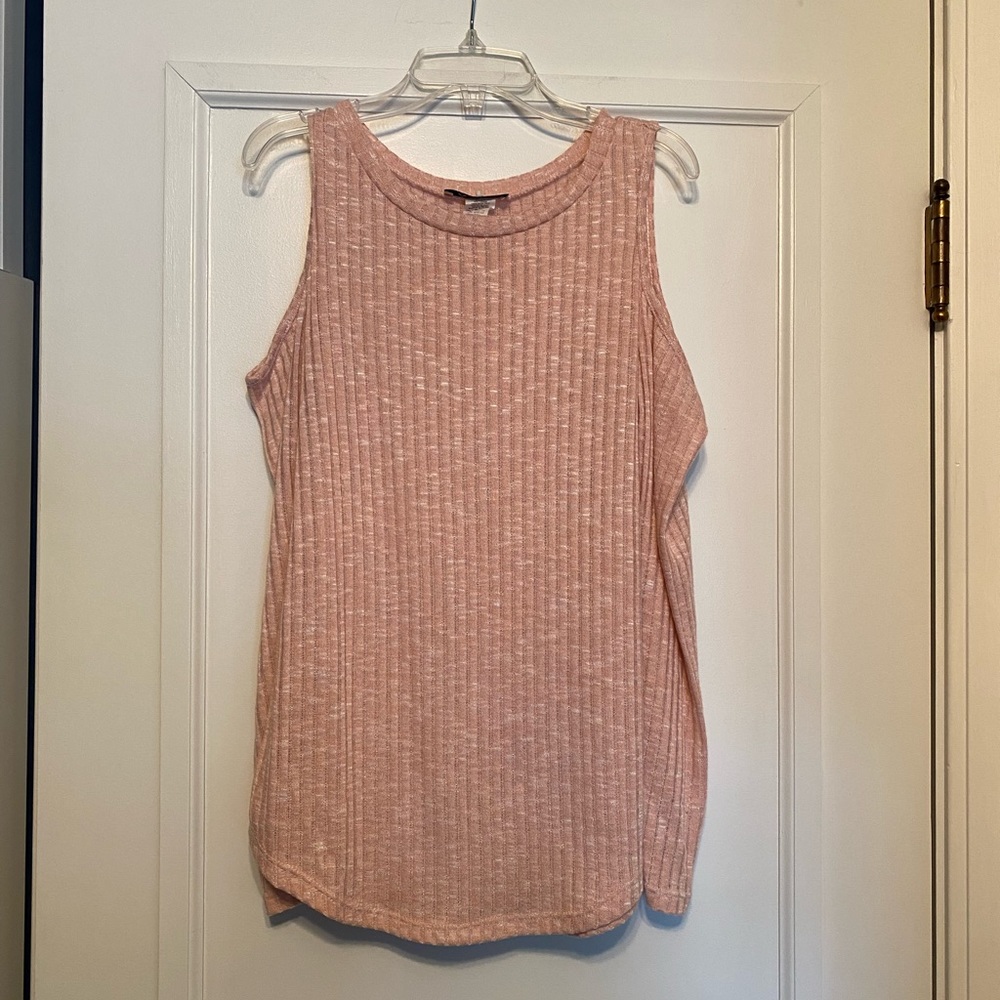 Adara blush pink open-shoulder sweater, size S
